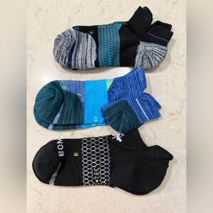 Bombas Low-Cut Athletic Socks in Black, Blue, Teal men’s Large NWOT MSRP-$42.00